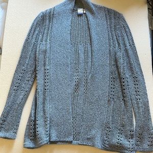 New Roxy Dark Gray Knit Long Sleeve Cardigan (Size Small)